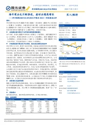 2023年报及2024一季度报告点评：海外商业化不断推进，看好业绩高增长