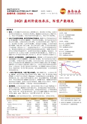 24Q1盈利阶段性承压，N型产能领先