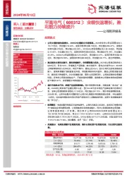 公司简评报告:业绩快速增长,盈利能力持续提升