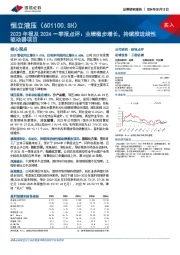 2023年报及2024一季报点评：业绩稳步增长，持续推进线性驱动器项目