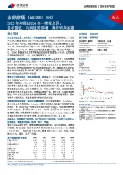 2023年年报&2024年一季报点评：全年营收、利润逆势双增，海外布局加速