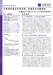 次新类和新品并驾齐驱，长期成长动能强劲