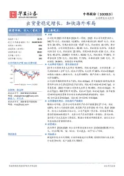 出货量稳定增长,加快海外布局