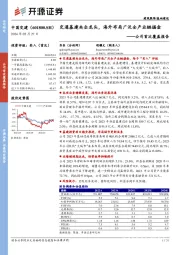 公司首次覆盖报告:交通基建央企龙头,海外布局广泛全产业链掘金