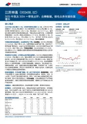2023年报及2024一季报点评:业绩稳健,核电业务有望快速增长