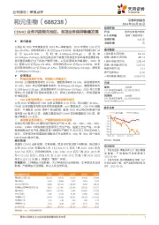 CDMO业务巩固领先地位，各项业务保持稳健发展