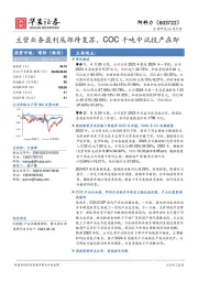 主营业务盈利底部待复苏,COC千吨中试投产在即