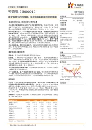 箱变系风光的后周期，特来电系新能源车的后周期