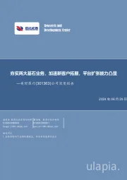 公司深度报告:夯实两大基石业务,加速新客户拓展,平台扩张能力凸显