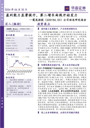 公司动态研究报告：盈利能力显著提升，第二增长曲线开始发力