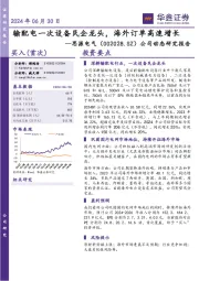 公司动态研究报告:输配电一次设备民企龙头,海外订单高速增长