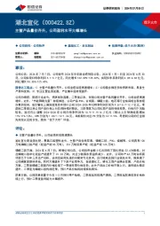 主营产品量价齐升，公司盈利水平大幅增长