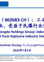 工业炸药龙头企业，受益于民爆行业整合