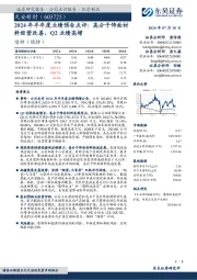 2024年半年度业绩预告点评:高分子饰面材料经营改善,Q2业绩高增