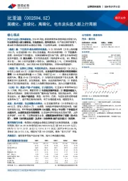 规模化、全球化、高端化,电车龙头进入新上行周期
