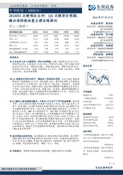 2024H1业绩预告点评:Q2业绩符合预期,镍冶炼持续放量支撑后续盈利