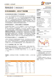 客滚运输稳健增长，枢纽投产贡献增量