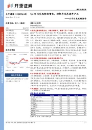 公司信息更新报告：Q2环比实现较快增长，积极布局高速率产品