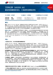 建设特种聚烯烃项目,乙烷原料保障经济性