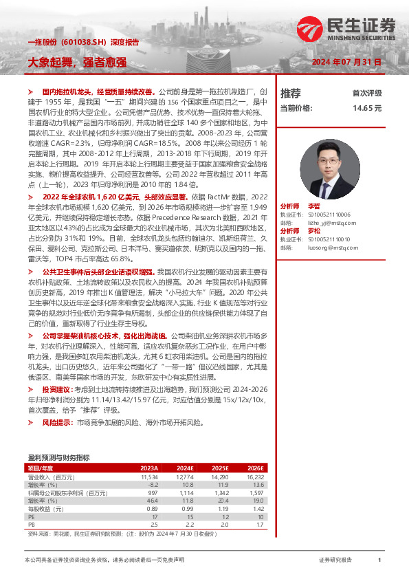 深度报告：大象起舞，强者愈强