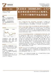 公司产能持续放量利润同比大幅增长，下半年不锈钢市场值得期待
