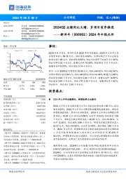 2024年中报点评:2024Q2业绩同比大增,多项目有序推进