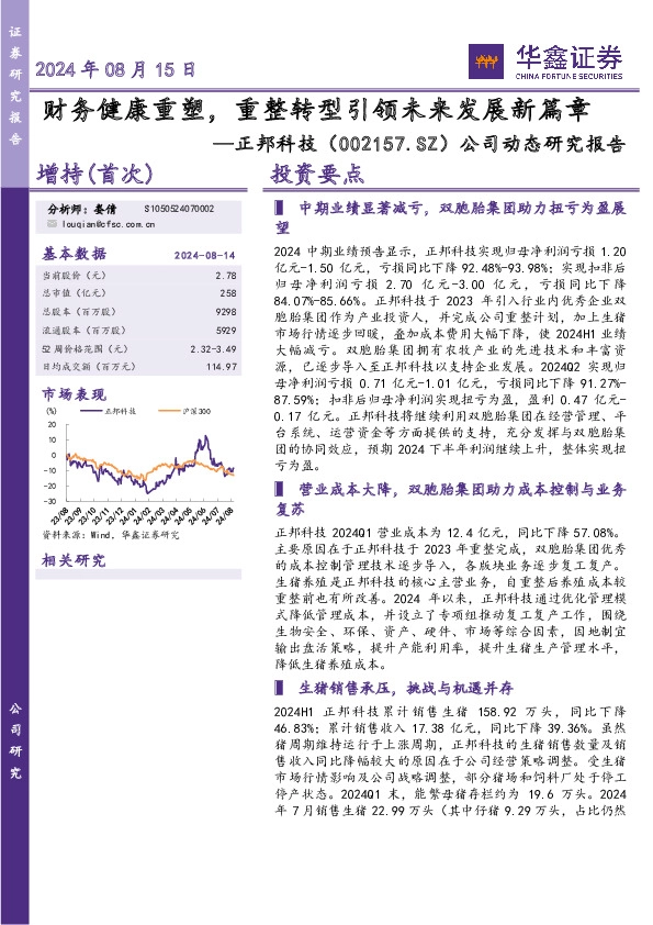 公司动态研究报告：财务健康重塑，重整转型引领未来发展新篇章