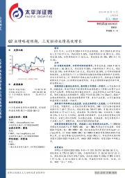 Q2业绩略超预期,三发驱动业绩高效增长