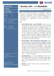 下游去库进入尾声，24Q2营收恢复增长