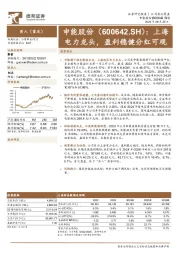 上海电力龙头，盈利稳健分红可观