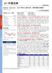 公司信息更新报告：成本下降扩大盈利空间，稻种销售表现靓丽
