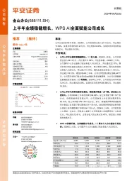 上半年业绩稳健增长,WPSAI全面赋能公司成长