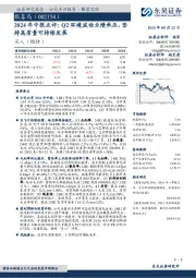 2024年中报点评:Q2环境波动业绩承压,坚持高质量可持续发展
