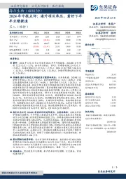 2024年中报点评：海外项目承压，看好下半年业绩提速