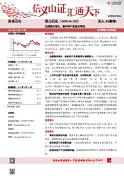 业绩稳步增长,新材料产能逐步释放