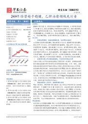 24H1经营趋于稳健，乙肝治愈领域先行者