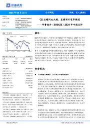 2024年中报点评:Q2业绩同比大增,在建项目有序推进