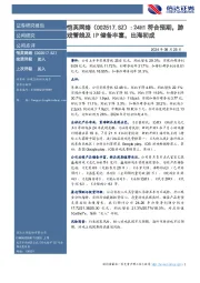 24H1符合预期，游戏管线及IP储备丰富，出海初成