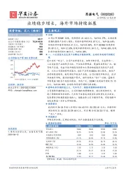 业绩稳步增长,海外市场持续拓展