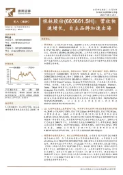 营收快速增长，自主品牌加速出海