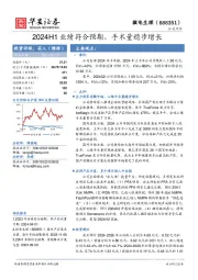 2024H1业绩符合预期，手术量稳步增长