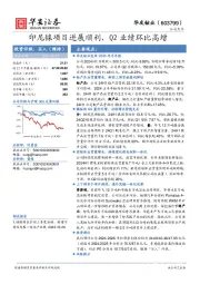 印尼镍项目进展顺利,Q2业绩环比高增