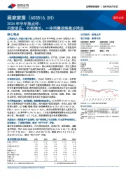 2024年半年报点评:内贸承压、外贸增长,一体两翼战略稳步推进