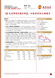 2024年中报点评:Q2毛利率同比提升明显,归母净利润大幅增长