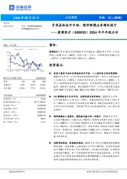 2024年半年报点评:多焦晶体拓开市场,隐形眼镜业务增收减亏