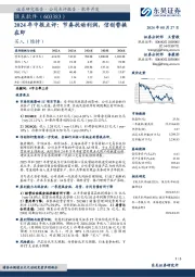 2024年中报点评:节奏扰动利润,信创替换在即