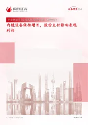 内镜设备保持增长，股份支付影响表观利润