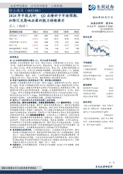 2024年中报点评：Q2业绩好于市场预期，扣除汇兑影响后盈利能力持续提升