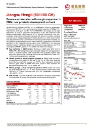 Revenue acceleration with margin expansion in 2Q24; new products development on track