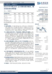 2024年半年报点评:Q2前驱体盈利稳定,镍冶炼贡献利润增量